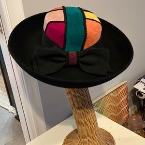 COPY - STUNNING suede and wool ladies hat by Lancaster  Sonini  San Francisco